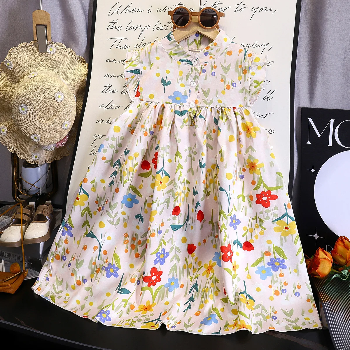 Baby Clothing Line - Nieuwe 2025 meisjes zomer dunne strandjurk