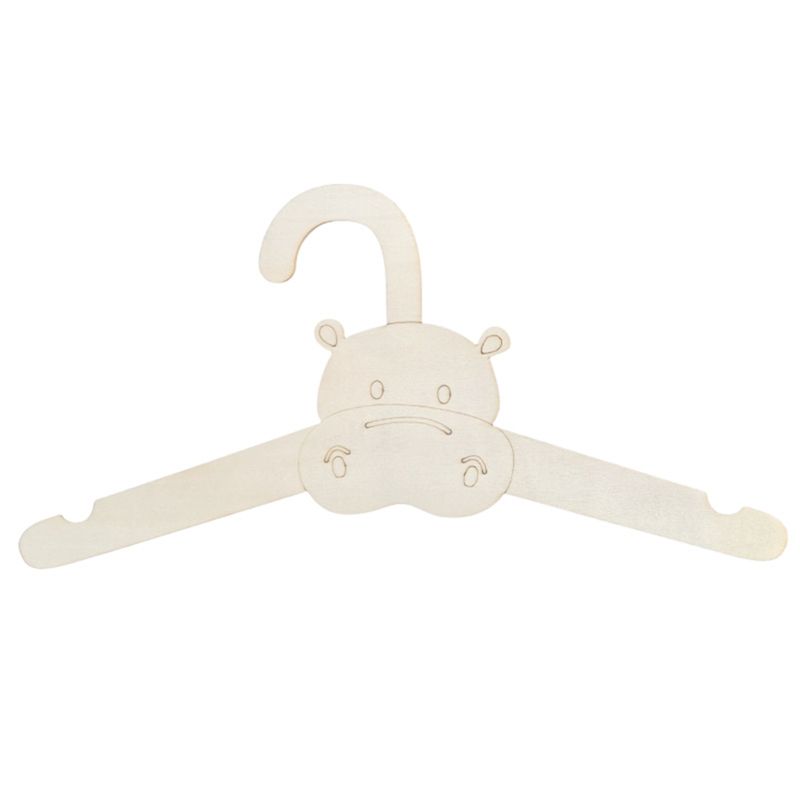 Baby Clothing Hanging Rack - ABJI-20PCS Schattige houten kledinghanger, wandhangende kapstok,