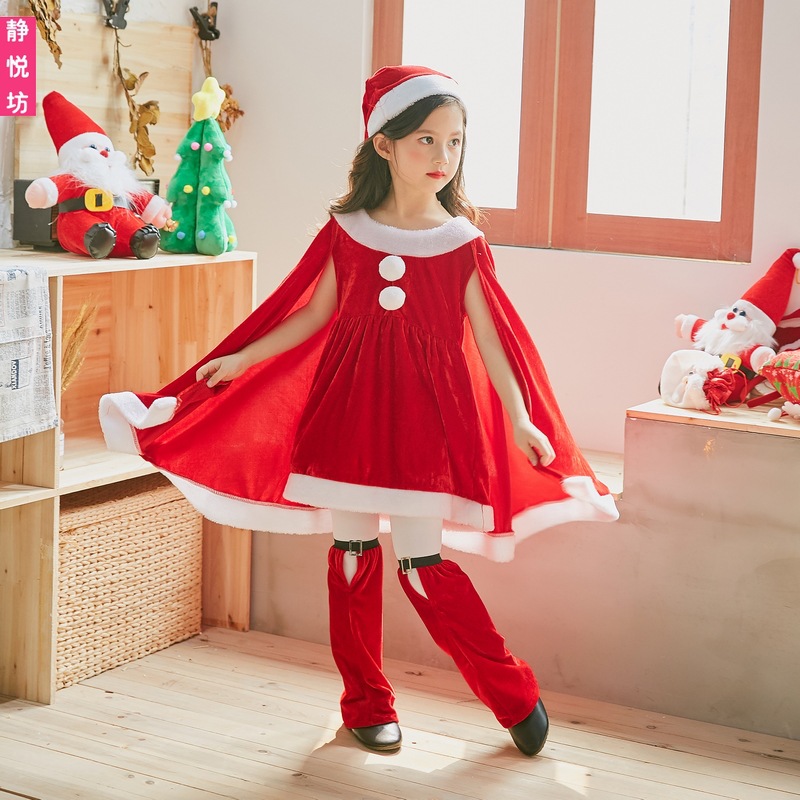 Baby Clothing Unit - Meisjes Rode Jurken met Cape Peuter