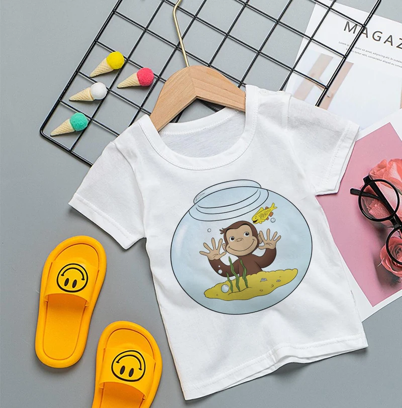 Curious George Cartoon Print T - Baby Clothing Sale recensie en prijs