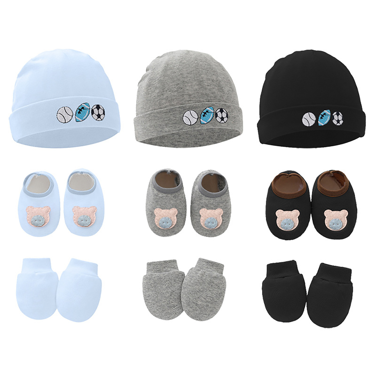 3pcs Baby Hoed Handschoenen Sc - Baby Mittens Scratch recensie en prijs