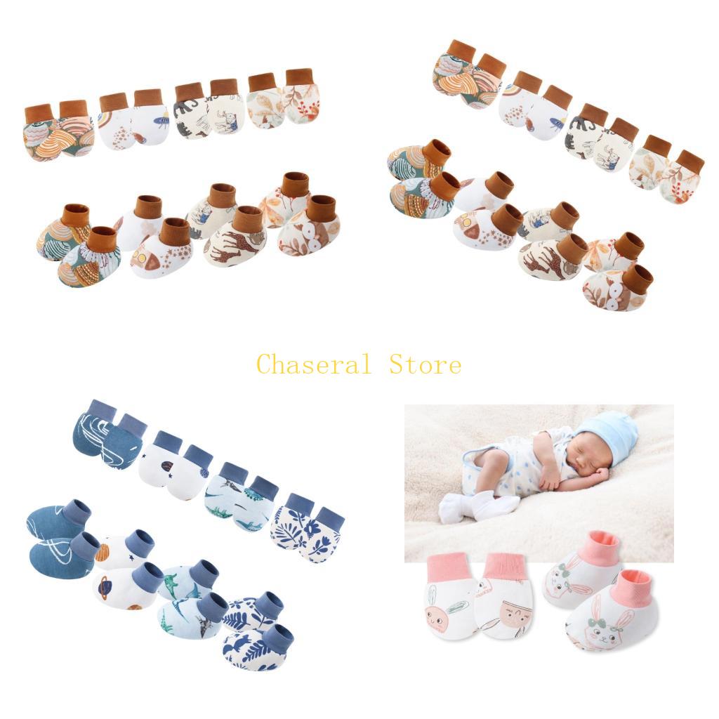 E7CE 4-set wanten, katoenen kr - Baby Mittens Scratch recensie en prijs