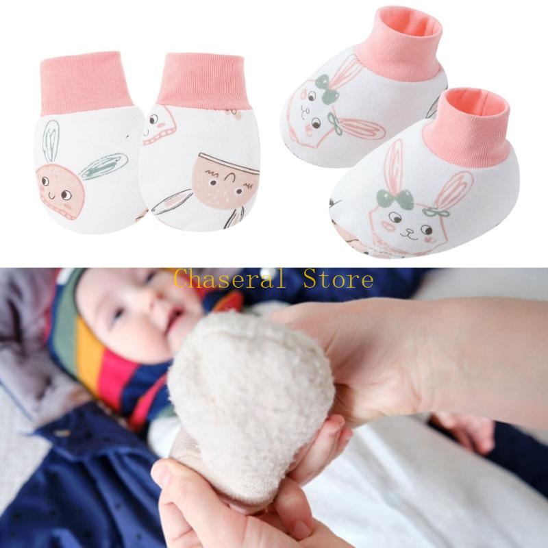 E7CE 4-set wanten, katoenen kr - Baby Mittens Scratch recensie en prijs